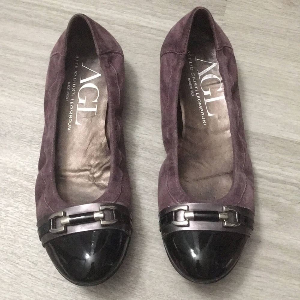 Agl Suede Cap toe Ballet Flats